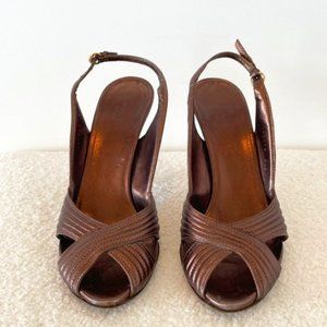 Gucci Leather Sligback Heels sz 8.5